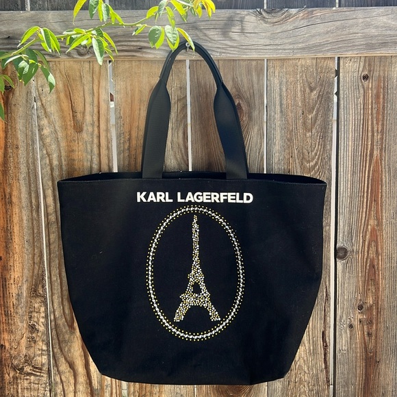 KARL LAGERFELD PARIS TOTE BAG.🖤 - Picture 1 of 17